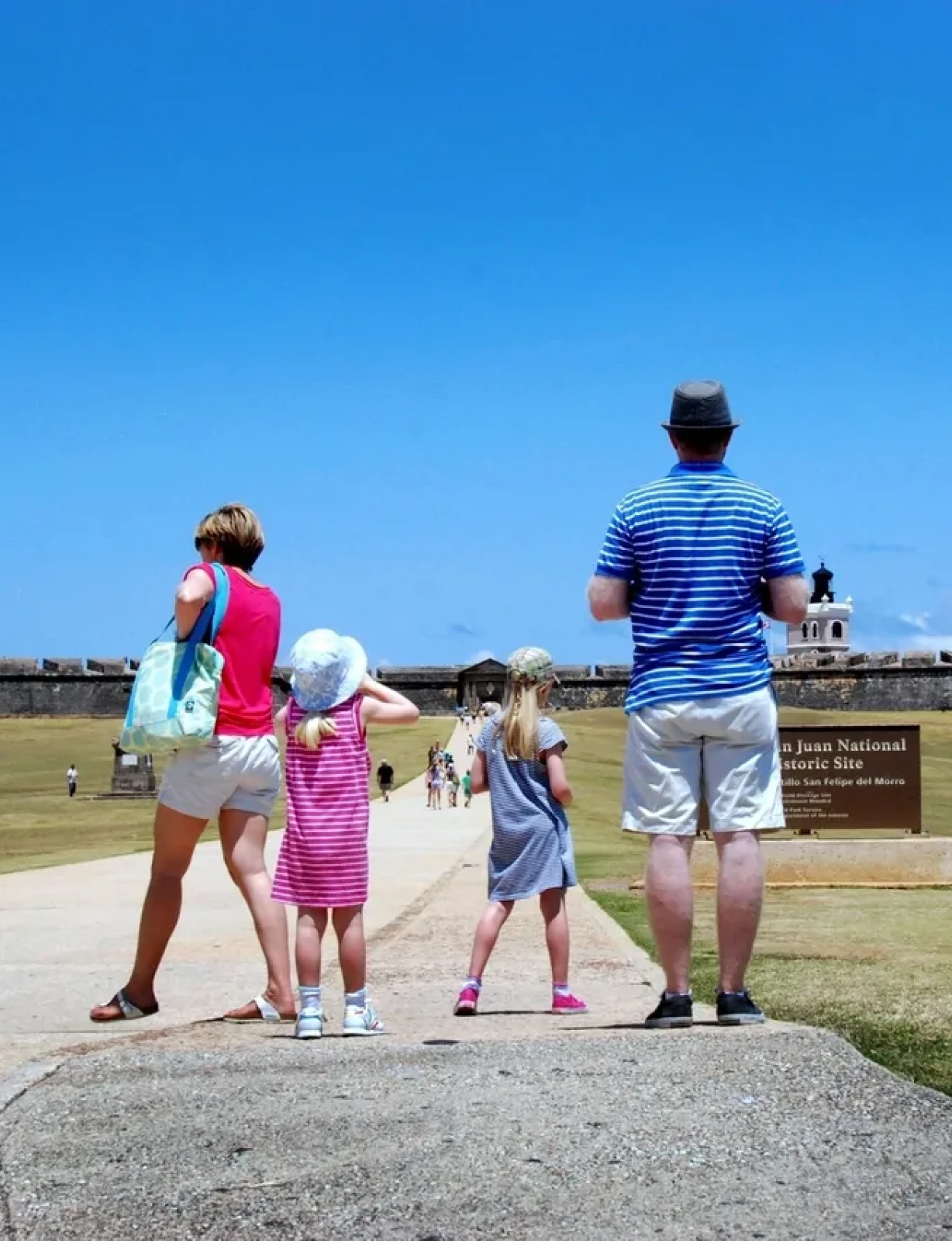 Tourists visiting San Juan National Historic Site